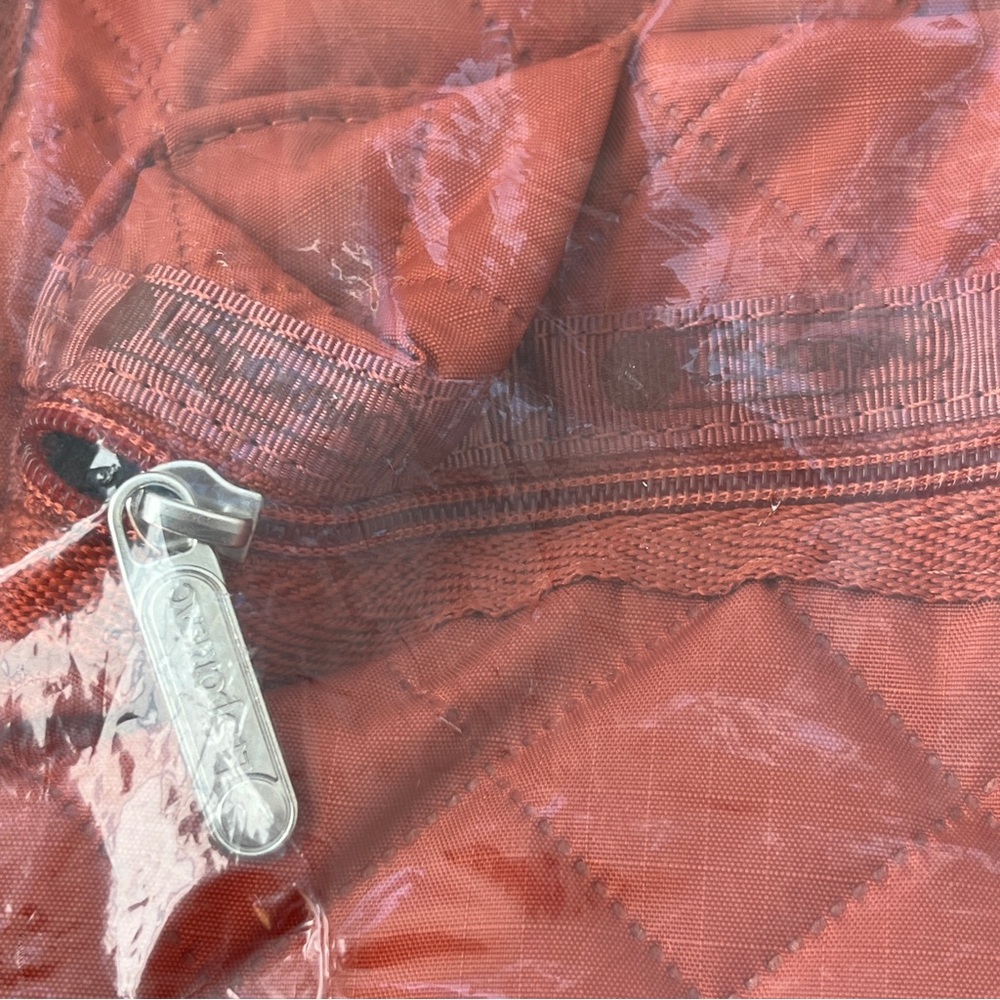 LESPORT SAC Quilted Red Orange Burgundy Backpack Route Small - Picture 3 of 8